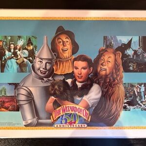 EUC FOUR vintage 1989 Wizard of Oz 50th Anniversary laminated placements 17”x11”